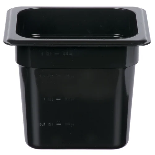 لگن بن ماری ۱/6 پلی کربنات (شفاف و مشکی) همراه با درب عمق 15 سانتیمتر