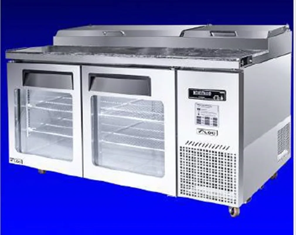 یخچال تاپینگ پیتزا استیل در شیشه ای ایگلو  - IGLOO